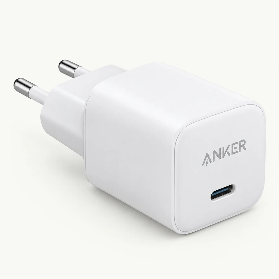 أنكر شاحن USB-C — 20 وات — أبيض