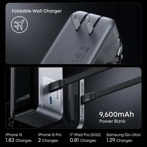 Anker Prime Power Bank 9,600mAh 65W Fusion (A1339) — صورة 3