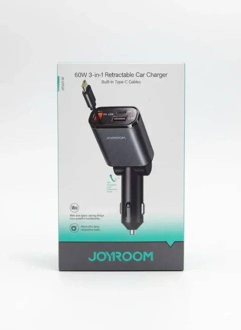 Joyroom JR-CCL05 Retractable 4-in-1 Car Charger 69W — صورة 3
